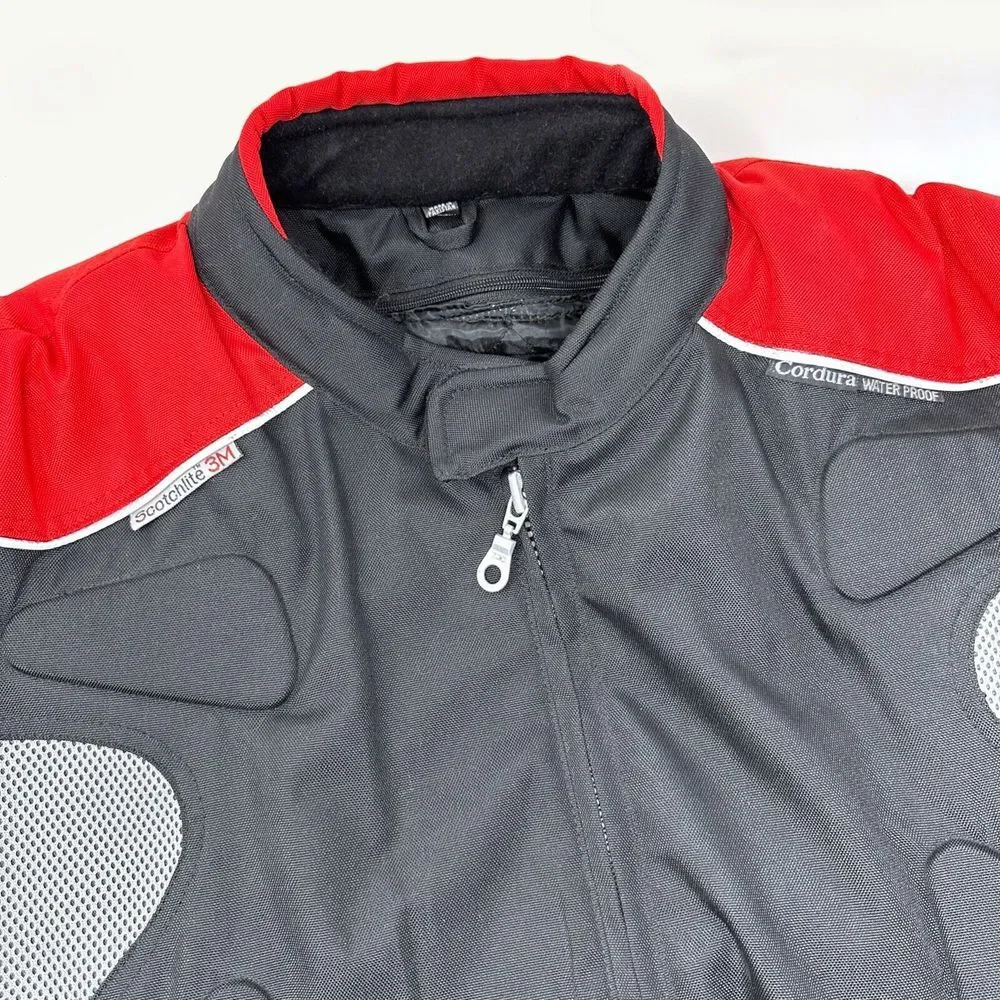 Mas Leather Men's Motorcycle Waterproof Cordura Padded Lined Heavy‎ Jacket 4XL